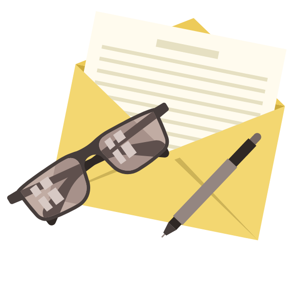 A letter in an envelope