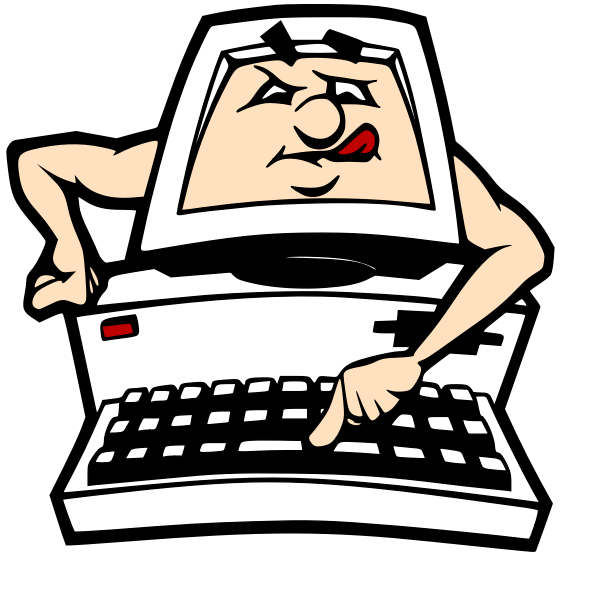 Funny computer vector illustration