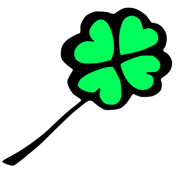 Clover with four leafs vector