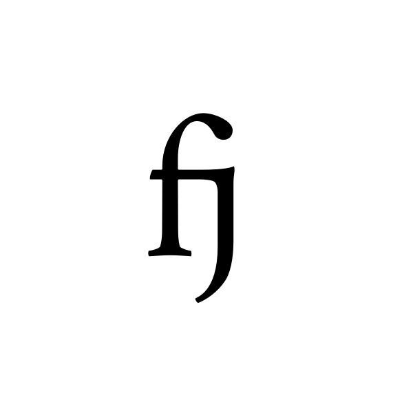 Ligatures fj