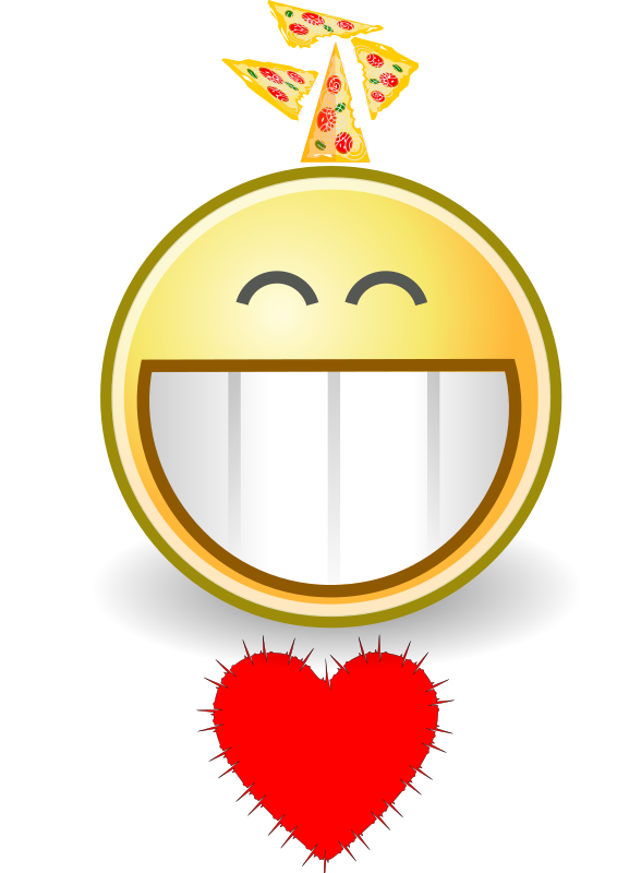 Smiley icon with a red heart
