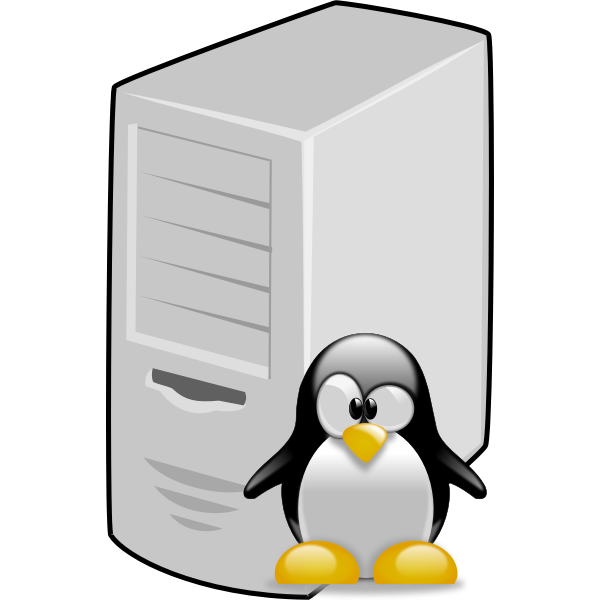 Linux server vector image