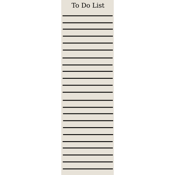 To do list