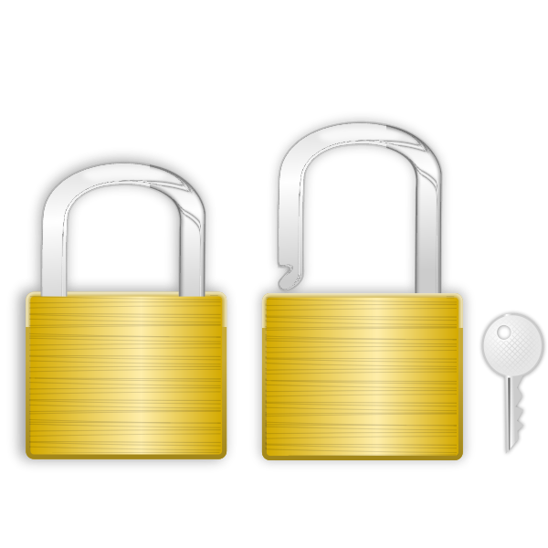 Locks and key vector illustration