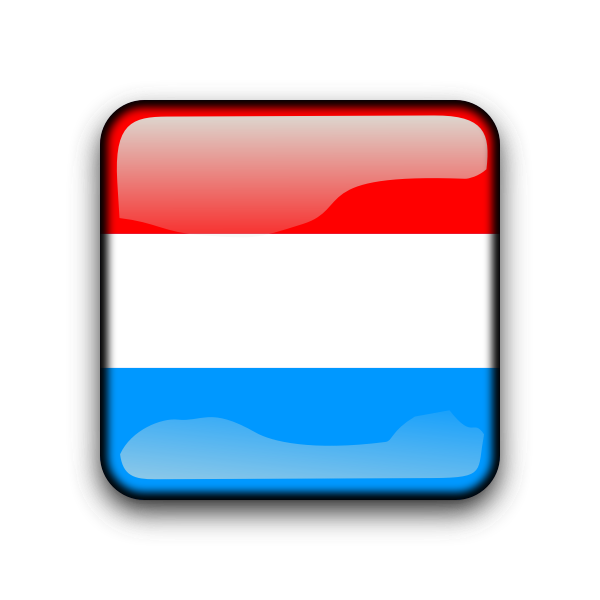 Luxembourg flag vector button