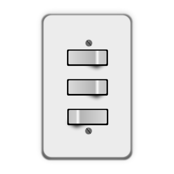 Three electric switches