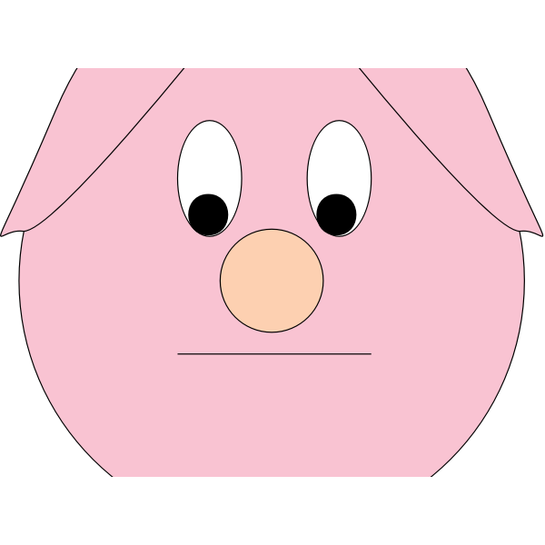 Sad piggy vector illustration