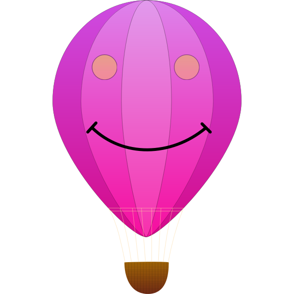 Smiling pink balloon vector image