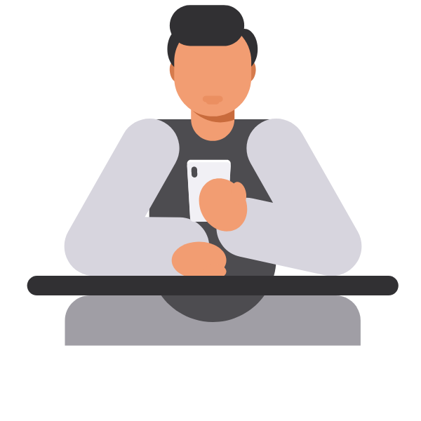 Person using a smartphone