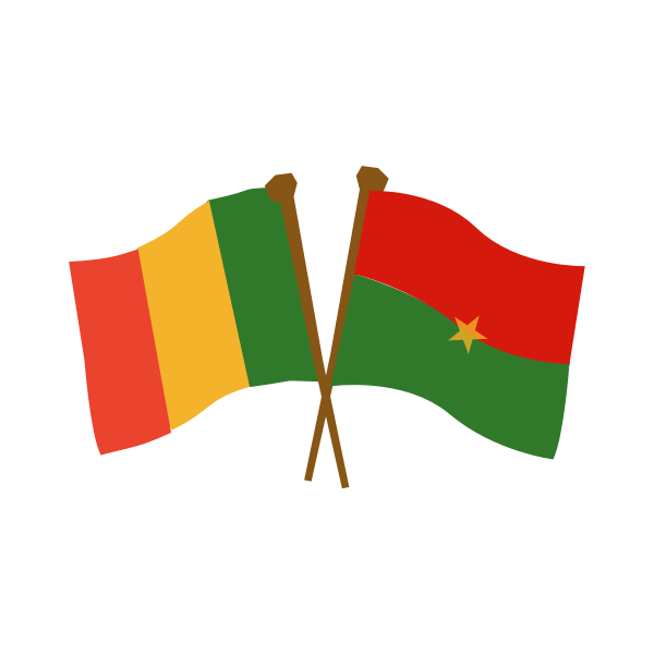 Mali Burkina Faso flags