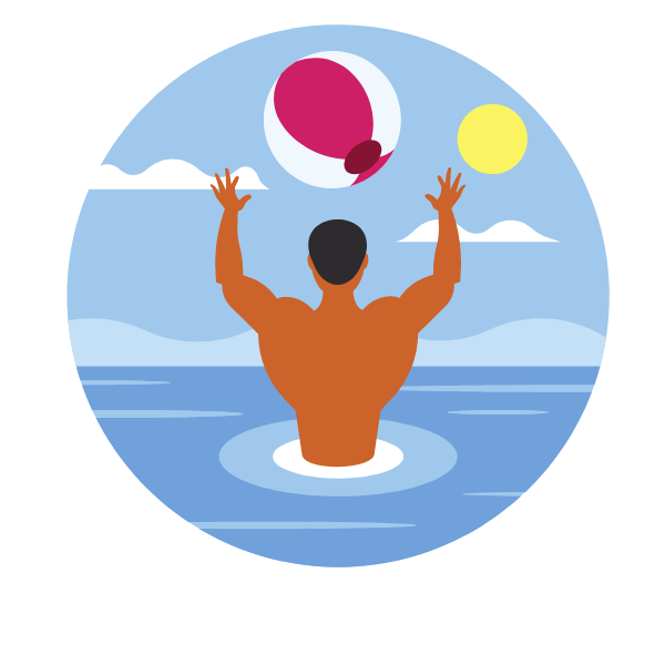 Relaxing on vacation