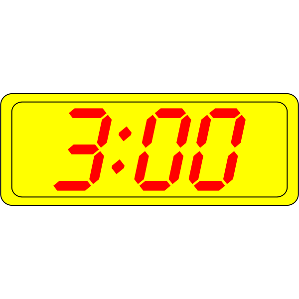 Digital clock display vector illustration