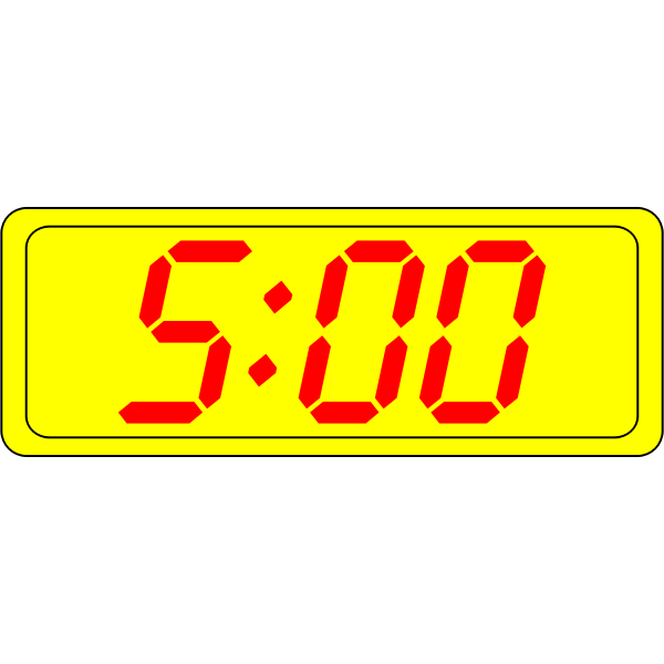 Digital clock display vector image