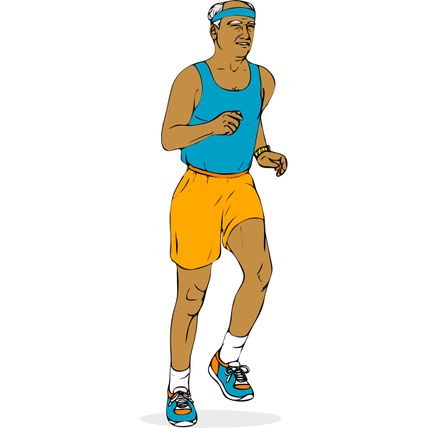 Older man running