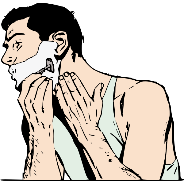 Man shaving