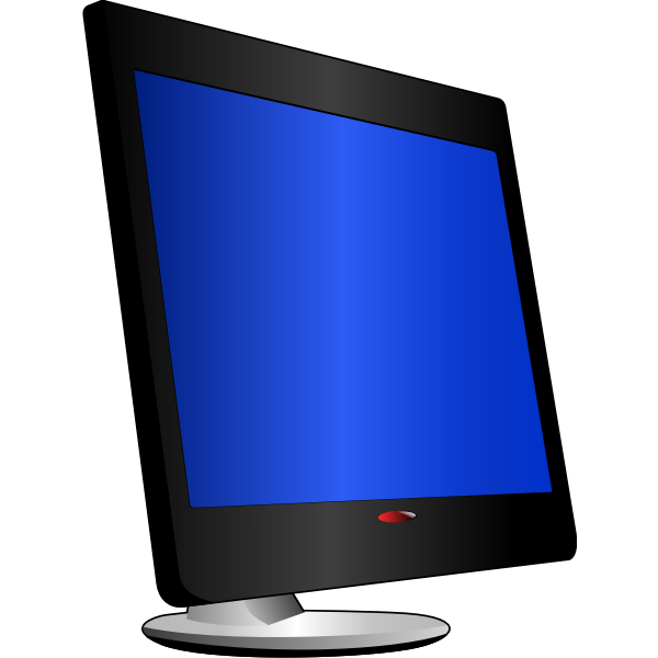 Freestanding LCD monitor vector image