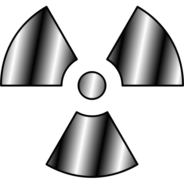 Radioactivity vector symbol