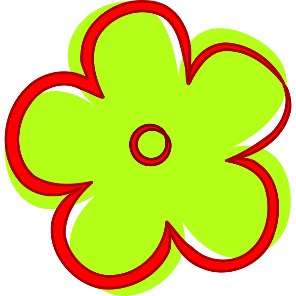 Cartoon green flower vector image