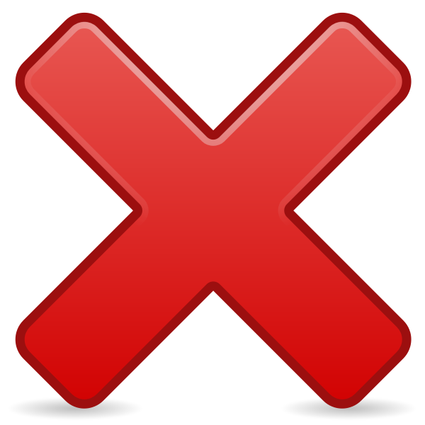 Cancel icon vector clip art