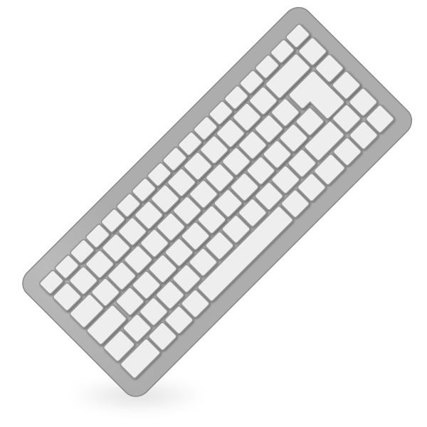 Grey computer keyboard