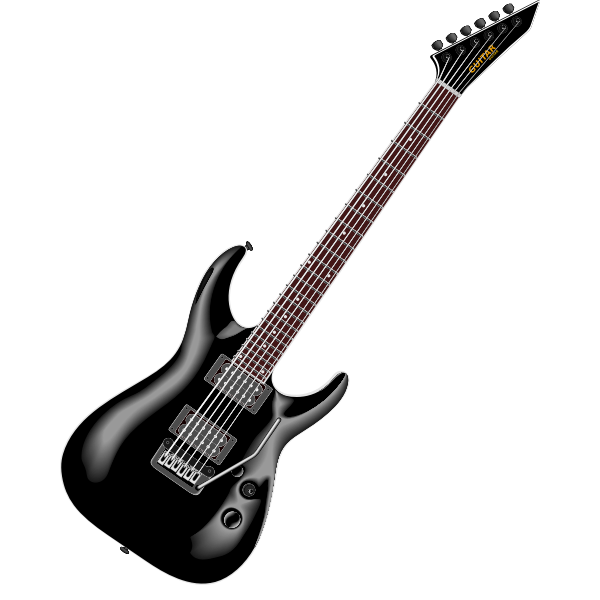 Bass guitar with six strings vector image