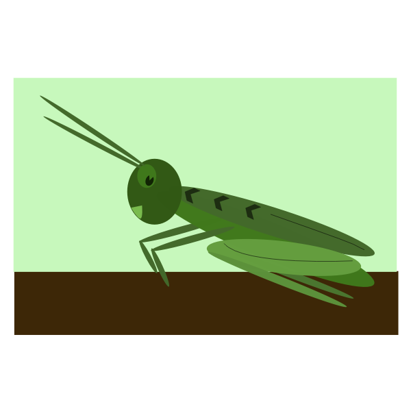 Comic grasshopper