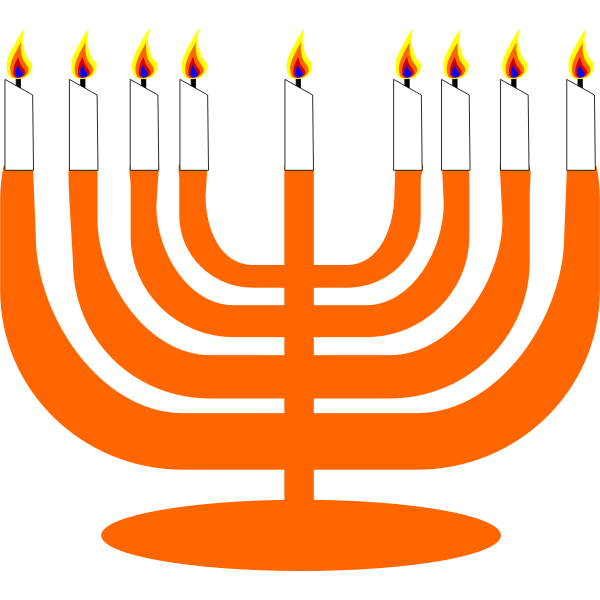 Vector image of Menorah for Hanukkah