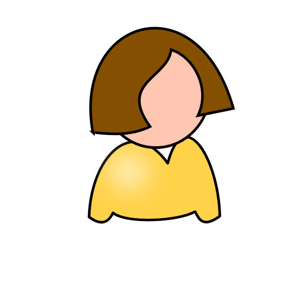 Vector image of girl icon