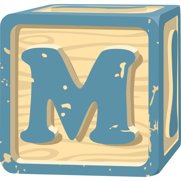 Letter block M