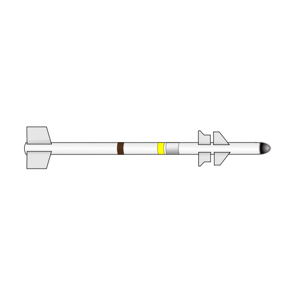 Air to air missile vector illustration