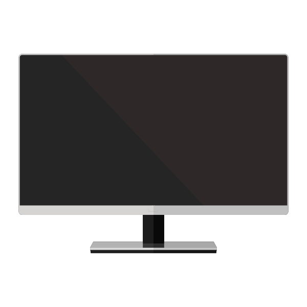 Simple widescreen LED monitor vector image