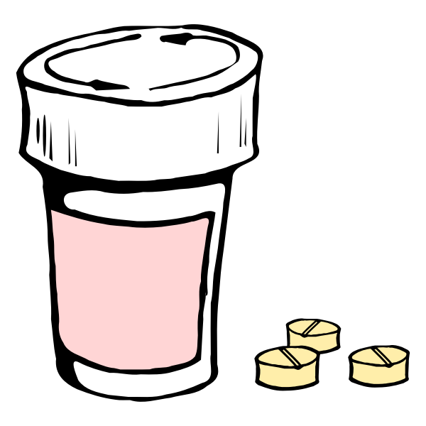 Pills and container vector image