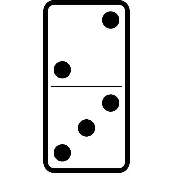 Domino tile 2-3 vector image