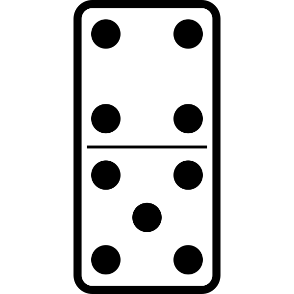 Domino tile 4-5 vector image