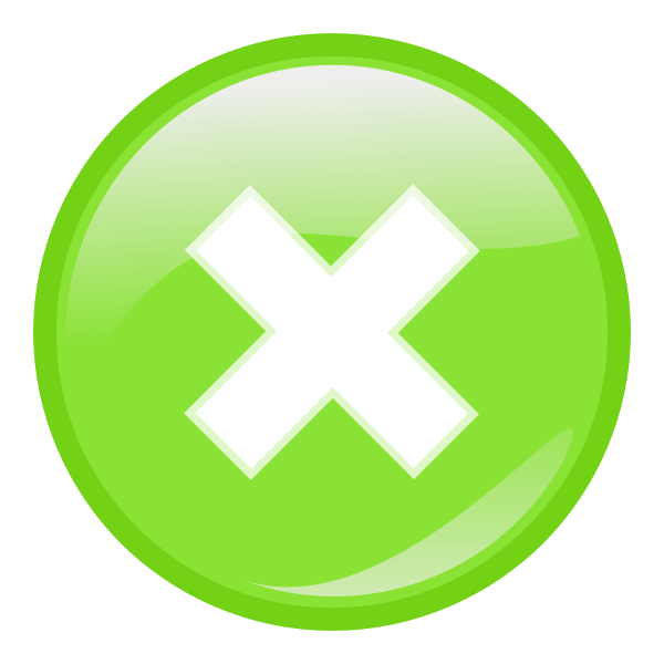 Green round decline icon vector image