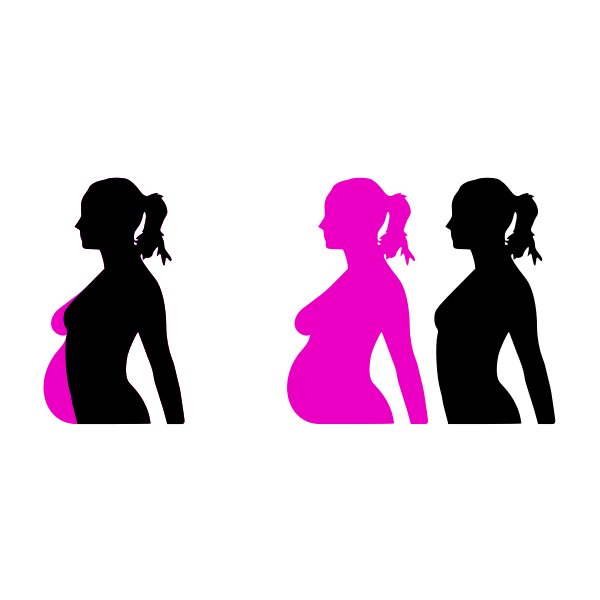 Pregnancy silhouette vector