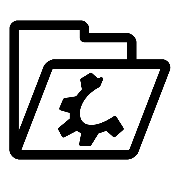 Open folder icon symbol