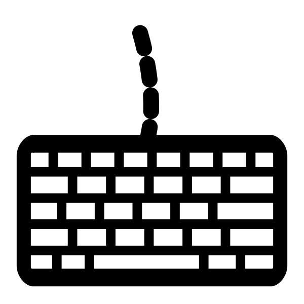 Computer keyboard icon silhouette