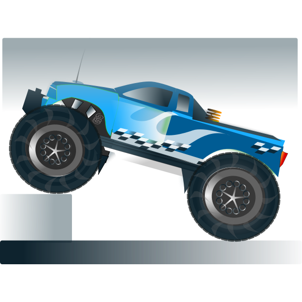 Monster truck stunt vector