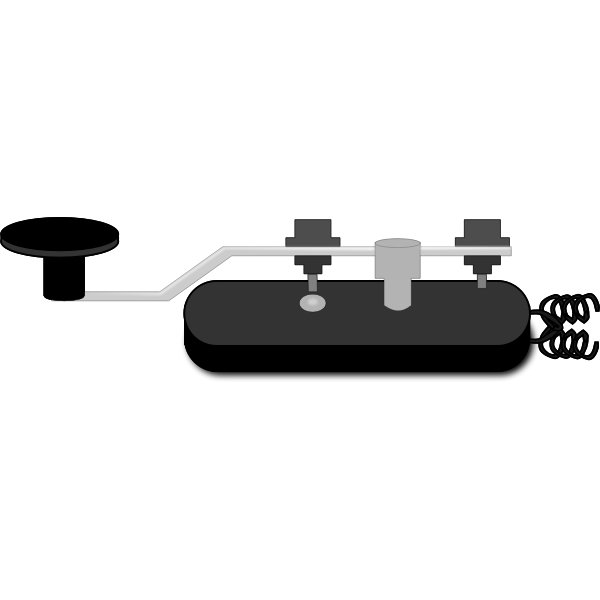 Morse code machine vector drawing