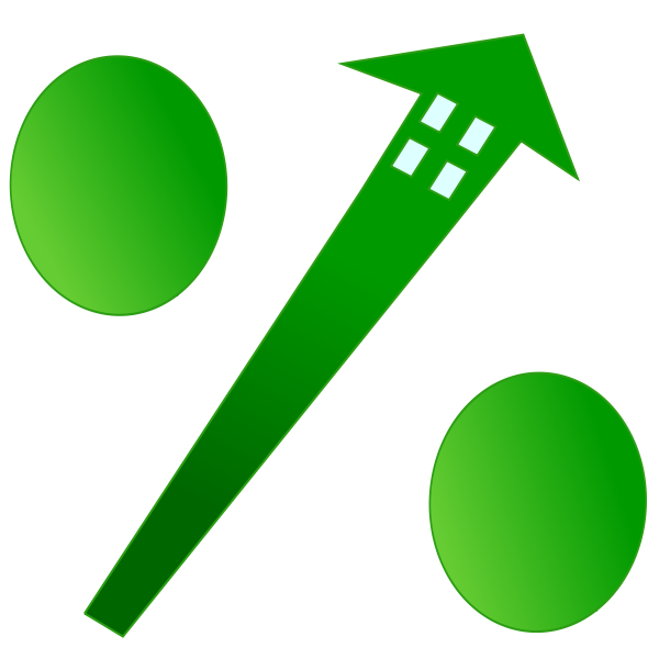 Mortgage rate vector graphics