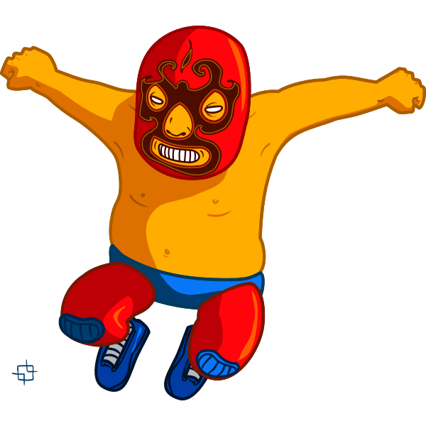 Luchador vector clip art