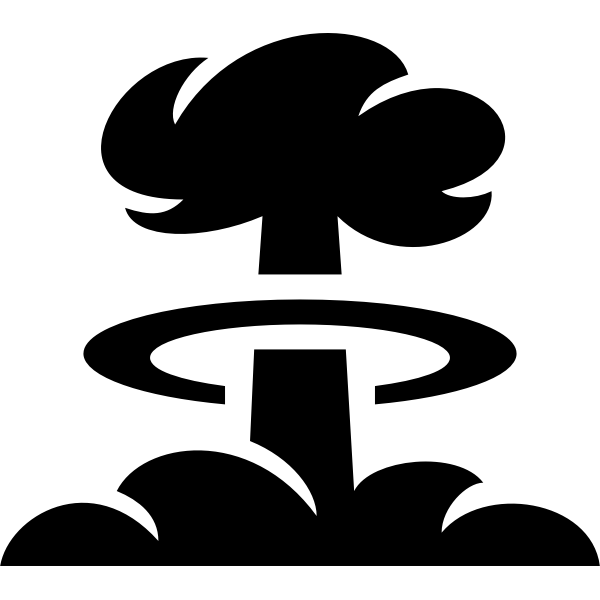 Vector image of nuclear explosion pictogram