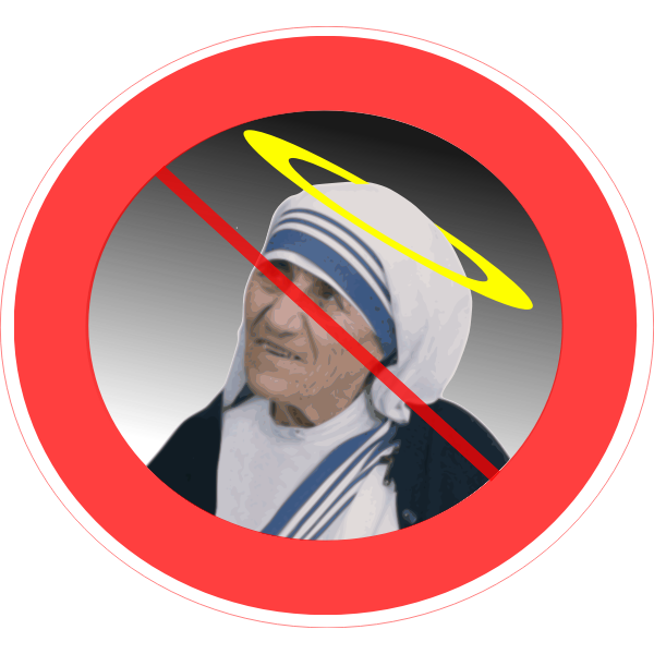 Mother Teresa prohibition sign