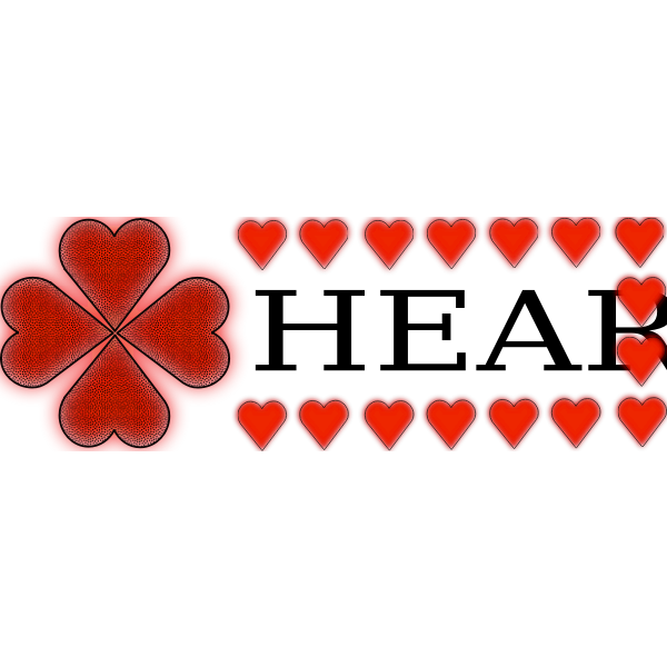 Shamrock and heart vector illustration