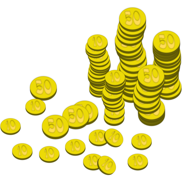 Coins vector art