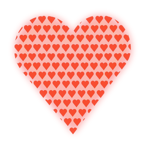 Heart in heart vector clip art