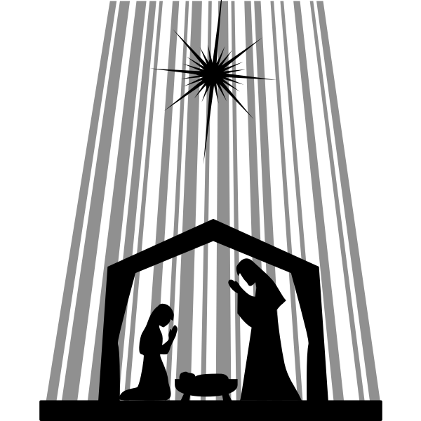 Nativity silhouette vector image