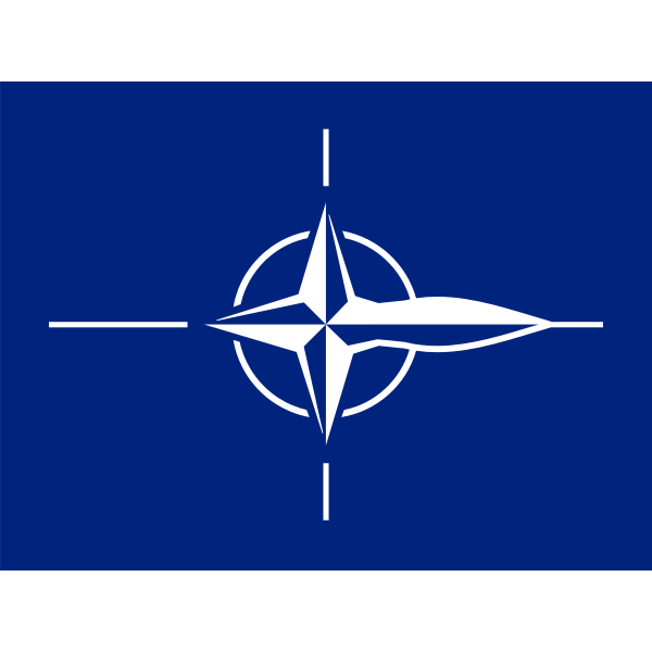 NATO means war sign vector image