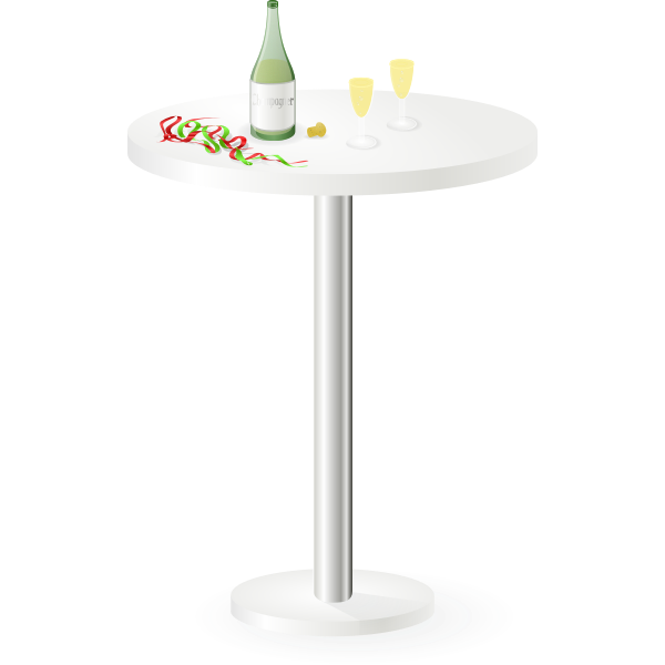 Restaurant table vector clip art